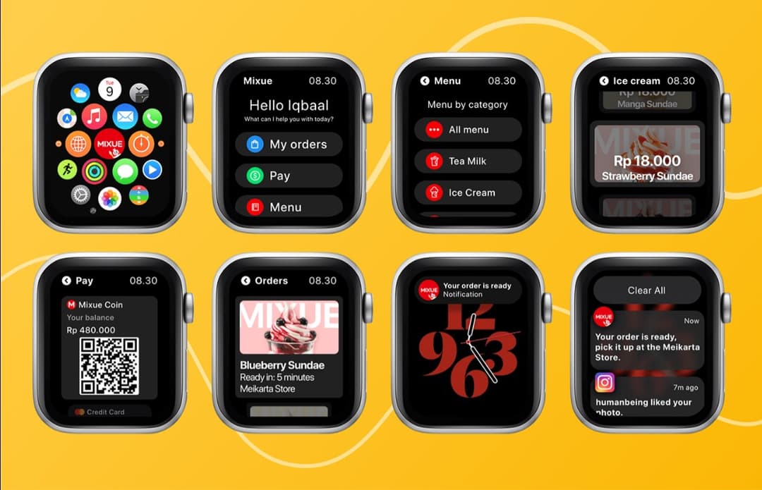 Design Exploration: Mixue Smartwatch App